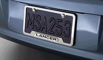 2011 Mitsubishi Lancer License Plate Frame MZ313953
