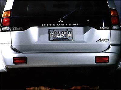 2002 Mitsubishi Montero Sport License Plate Frame