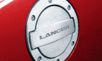 2010 Mitsubishi Lancer Alloy Fuel Door MZ314041